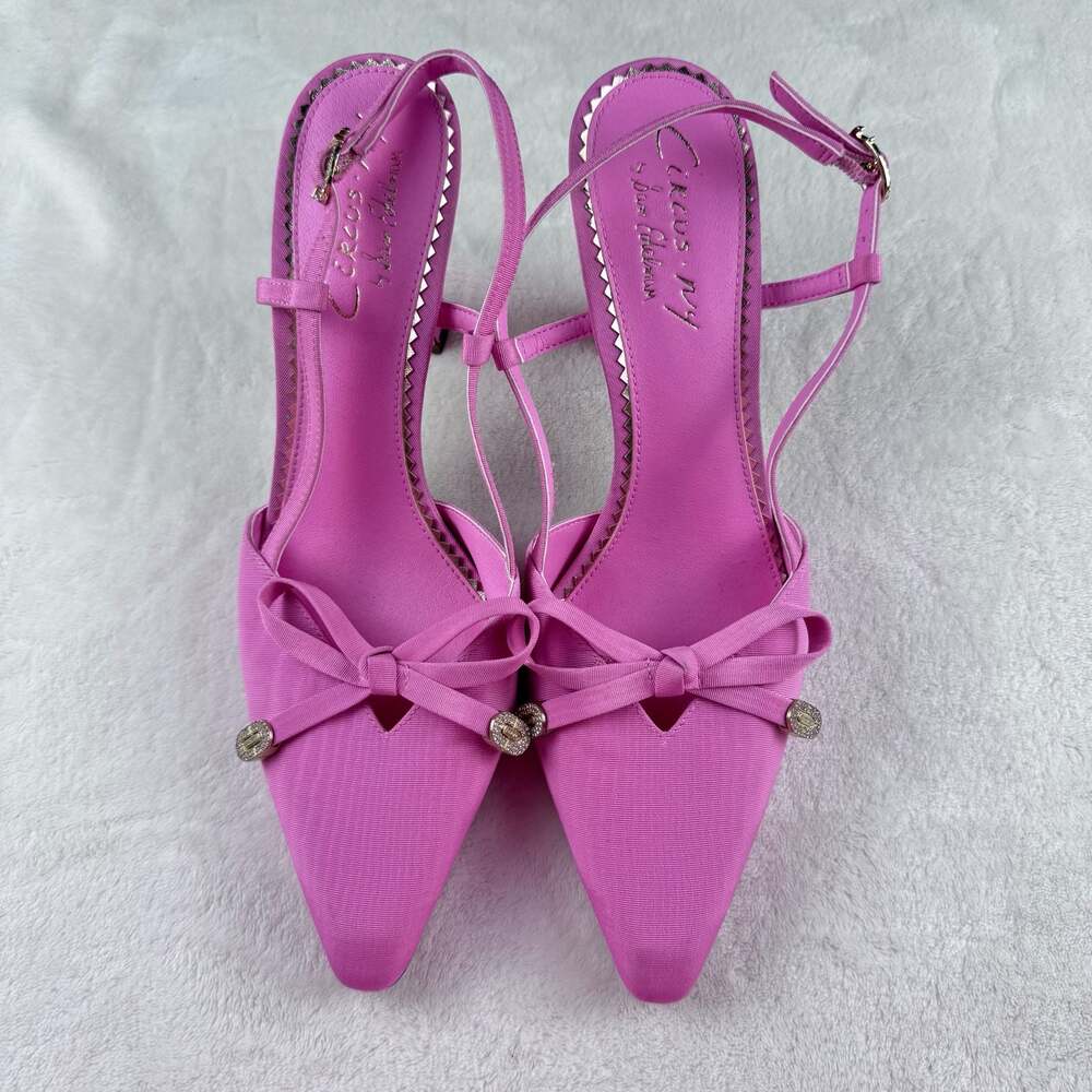 Circus NY by Sam Edelman Monica Fabric Bow Detail Slingback Dress Pumps